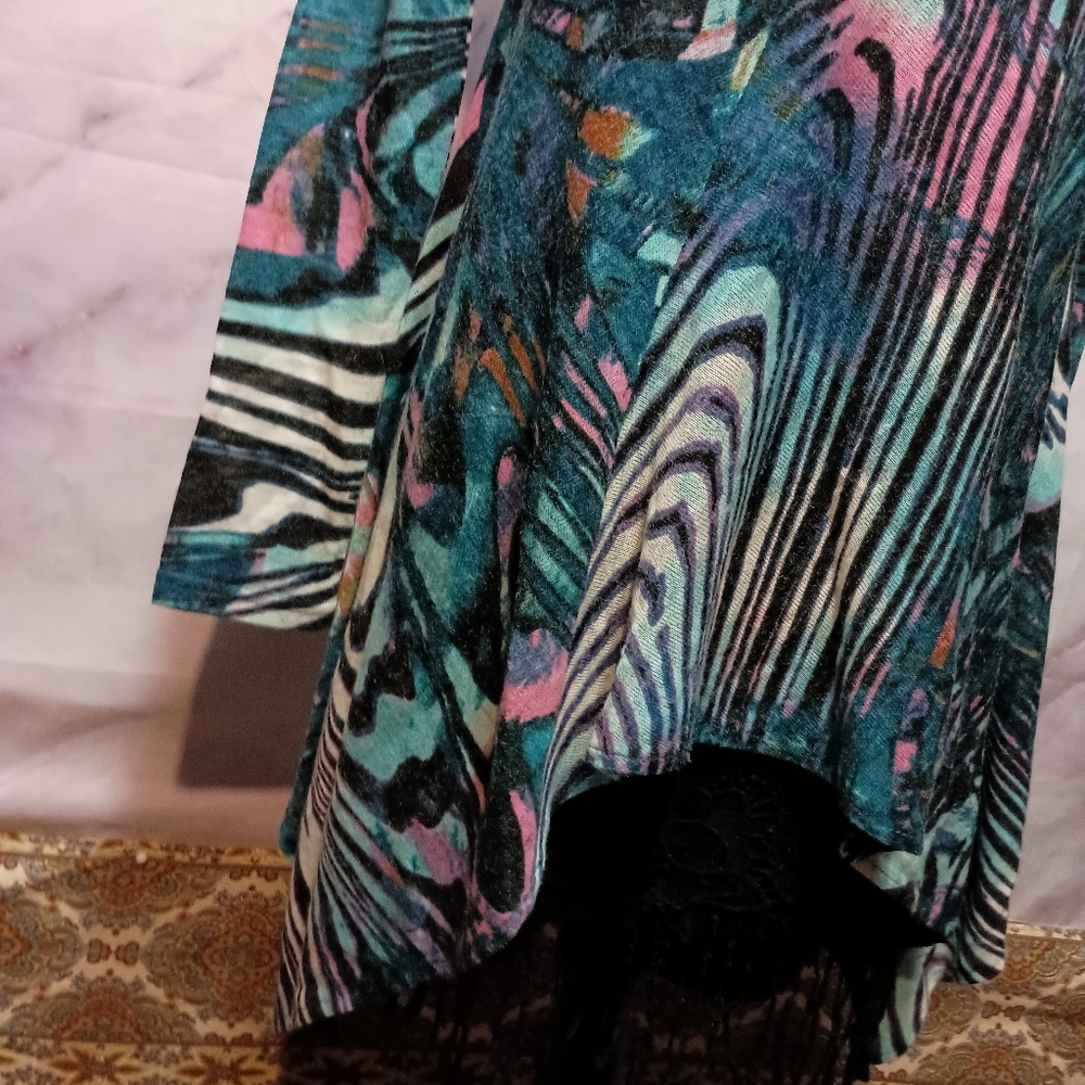Young Threads Multicolor Abstract Tunic Top - Picture 3 of 5